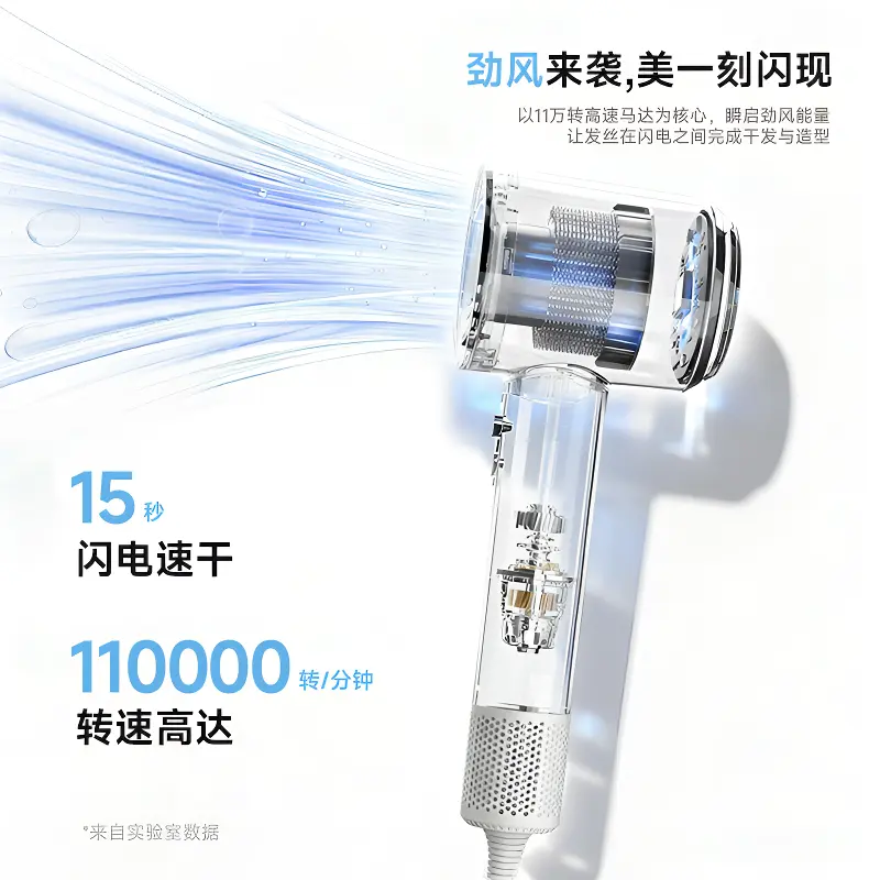 丽枫40 亿等离子+麗枫 高速中空吹风机冷热智能速干护发深层养护 升级款【40亿等离子】 【送风嘴+免孔挂架】
