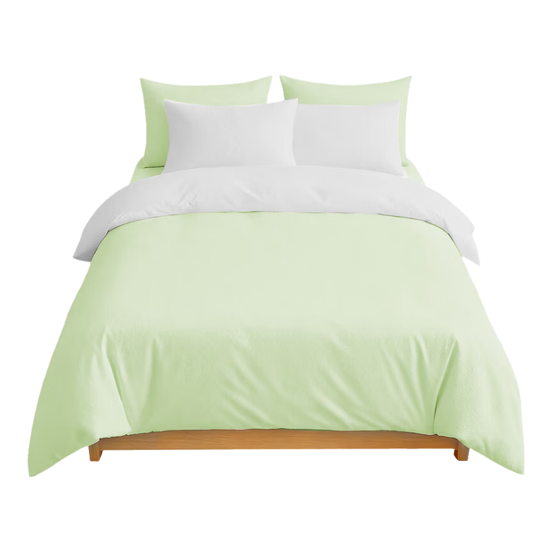 美力城一次性床上四件套床单被套枕套旅行必备酒店床上用品双人款四件套