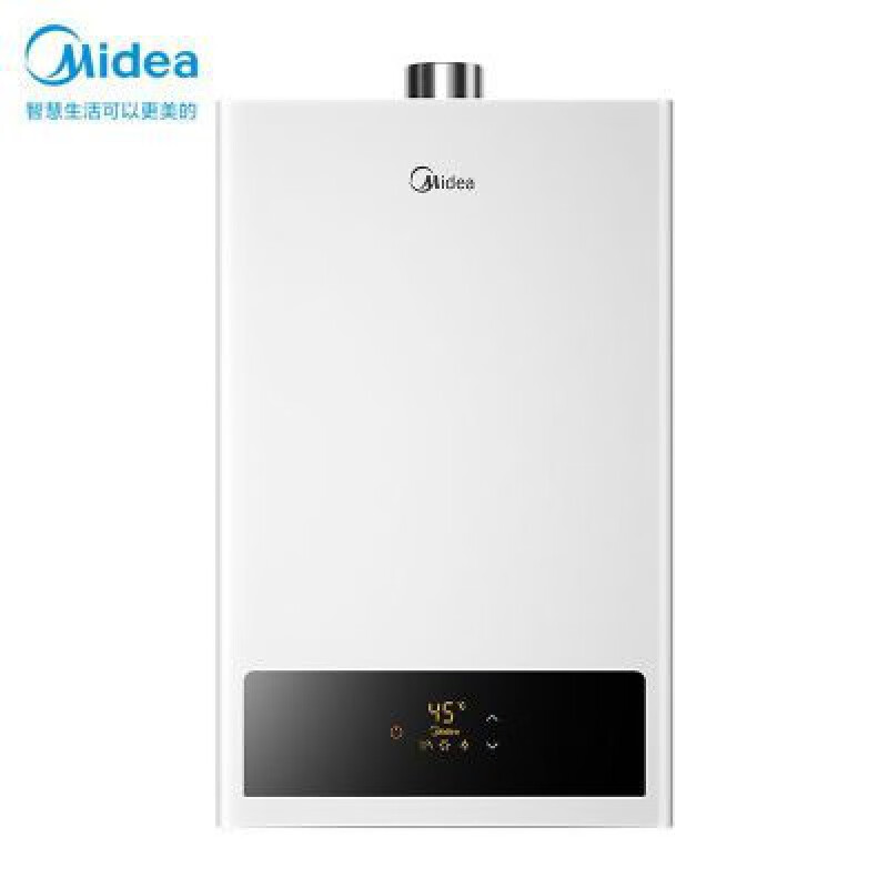 美的燃气热水器天然气家用12升洗澡强排式水气双调jsq22-12hwf高端