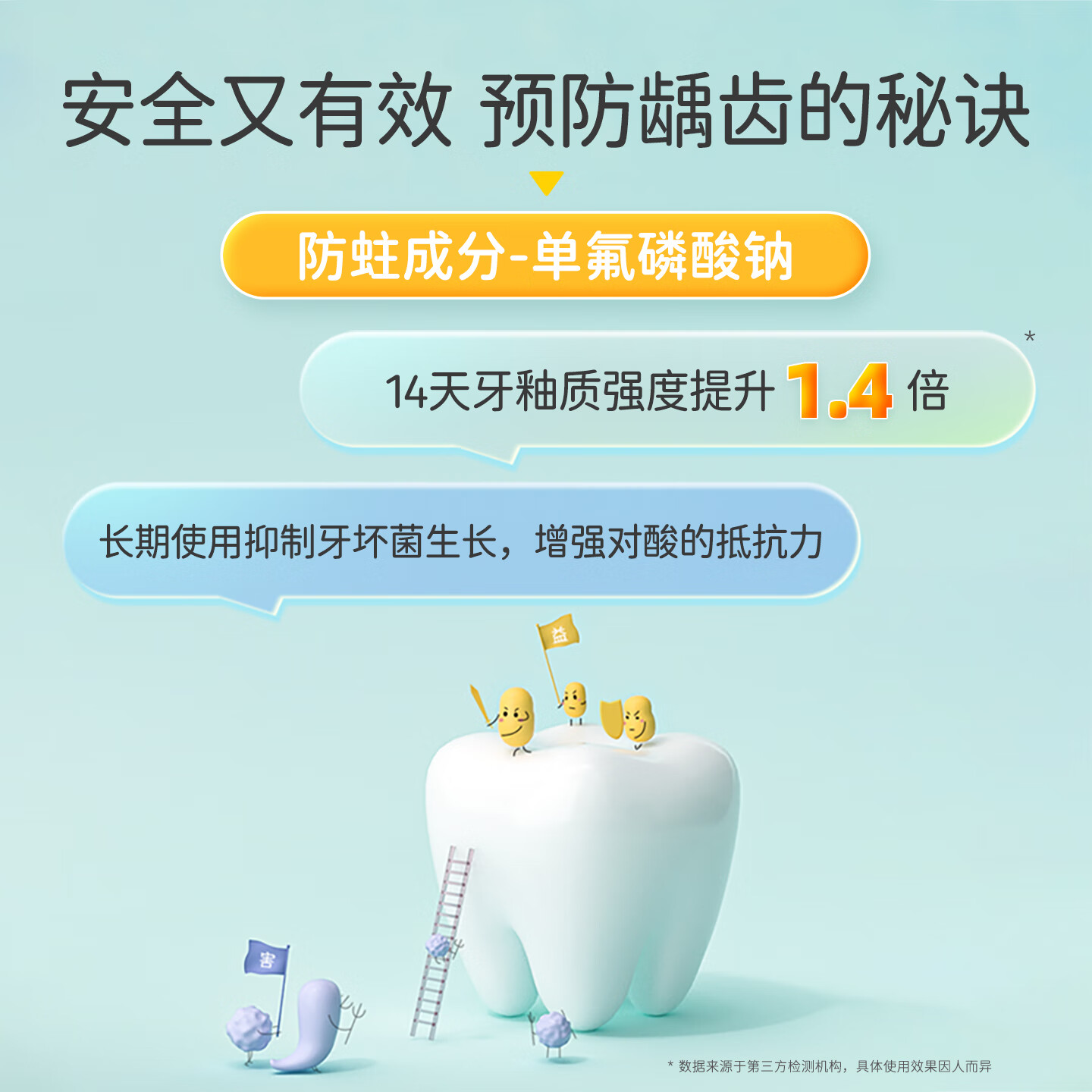 松达儿童牙膏防蛀含氟水果味牙膏3-6-12岁换牙期官方正品 草莓味*3