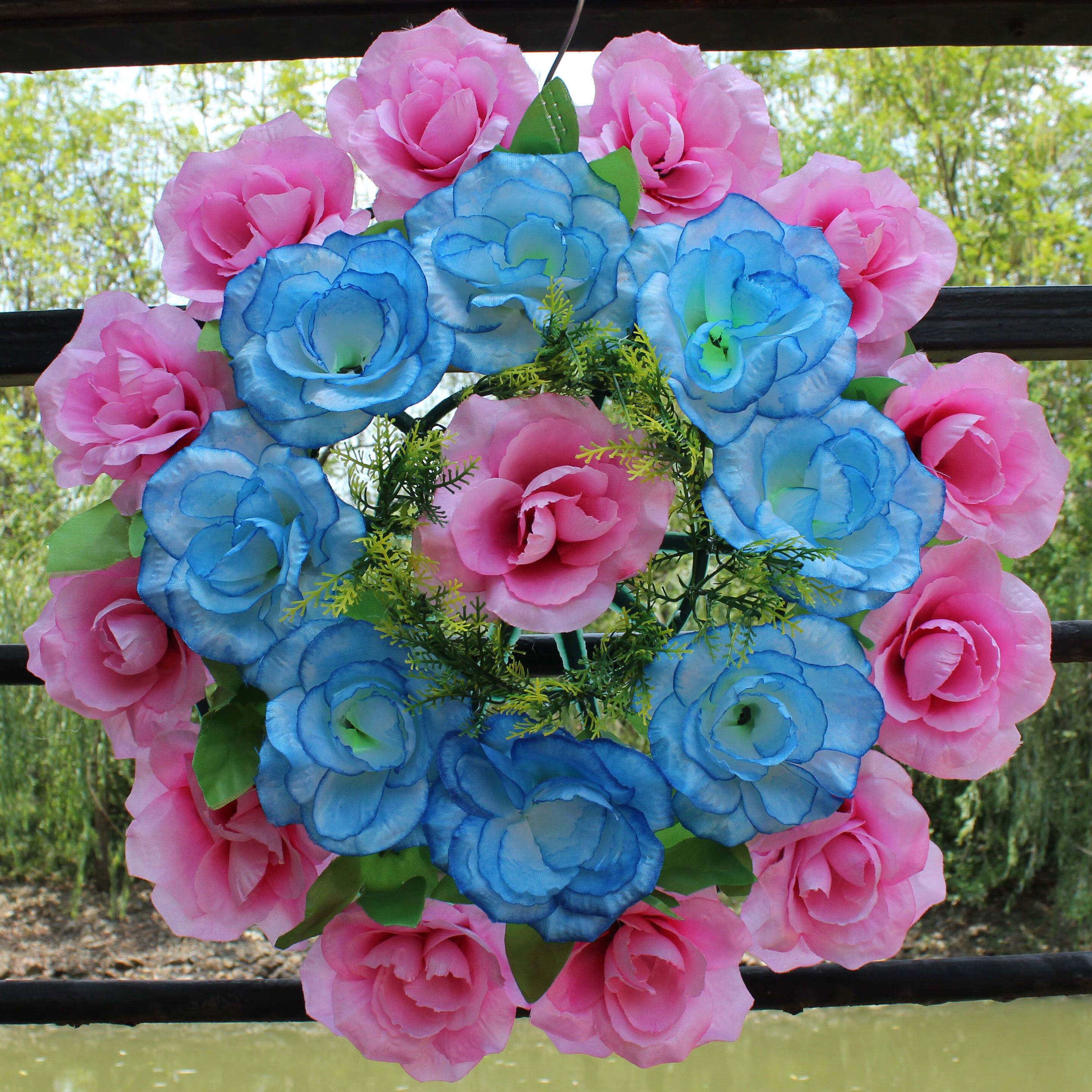 宰搂午睡彷真花玫瑰花环清明节花上坟扫墓用花冬至花陵园墓前摆放花祭