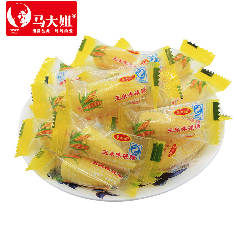 马大姐糖果玉米硬糖休闲零食玉米小块糖果婚庆喜糖 [玉米硬糖500克]