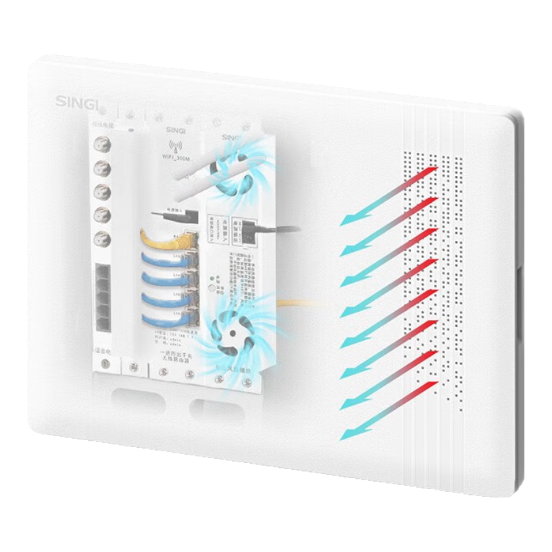 信基偉業(yè)弱電箱家用套裝多媒體箱含八口千兆交換機(jī)模塊無(wú)線AP組合 320X340千兆交換機(jī)套餐
