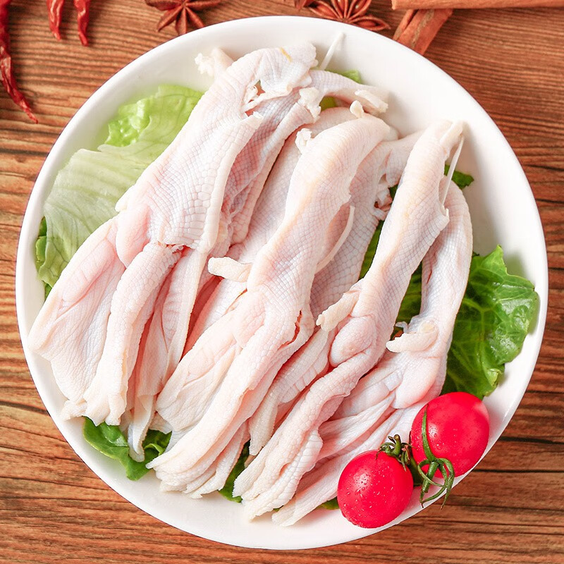 苏墨新鲜无骨鸭爪 生鲜冷冻去骨鸭掌生鸭爪子 脱骨鸭脚鸭货食材批发商