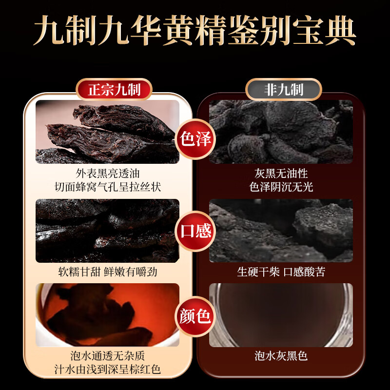 粗栗树九华黄精九蒸九晒九制野生有机黄精即食泡水喝年货送礼九华山直发 【高年份精选】 200g*1罐 首购品鉴