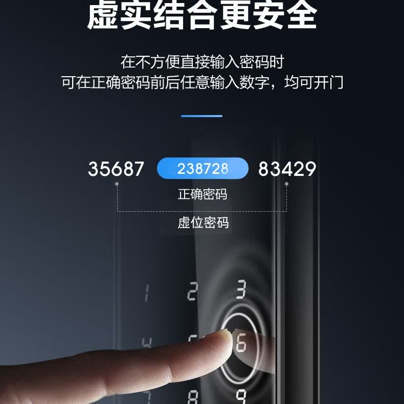 v7plus智能锁指纹锁家用密码锁电子锁 循环充电锂电池1