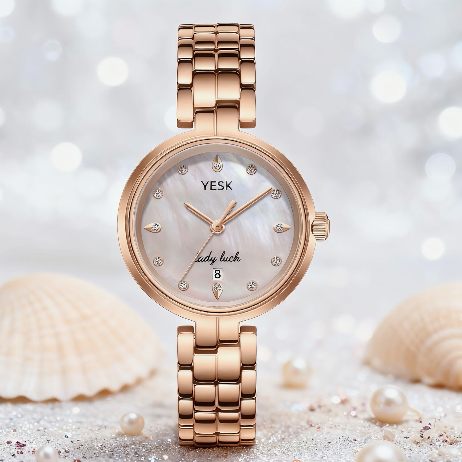 YESK雅思克幸运女神瑞士石英手表轻奢高端送爱人送女友送闺蜜