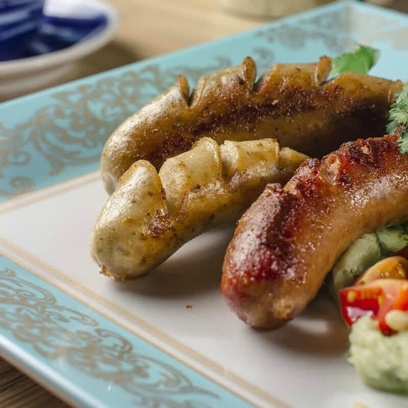 ISU慕尼黑白香肠德式白香肠德国香肠烤肠早餐/烧烤德式风味300g/5根 慕尼黑300g+法兰克福300g