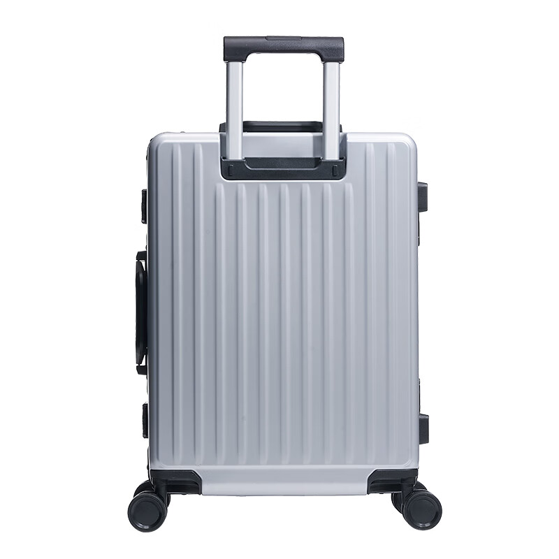 爱华仕(OIWAS)大容量铝框旅行箱成人行李箱拉杆箱旅游箱包 银色 24英寸 需托运箱