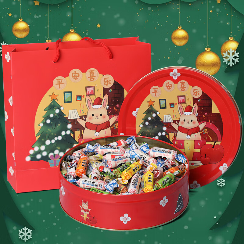 大白兔奶糖混合口味300g 休闲零食 圣诞节礼物 儿童解馋糖果 喜糖伴手礼