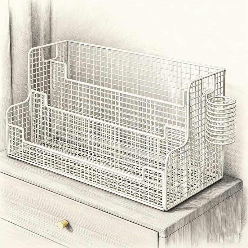 尔思家书架简易桌面多层儿童绘本收纳架飘窗床头小型书柜书桌立式置物架 阶梯款白色大号（带笔筒）