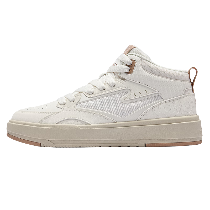 鸿星尔克男鞋高帮板鞋冬季新款厚底加绒棉鞋休闲鞋男子运动鞋子契约4.0 微晶白 41