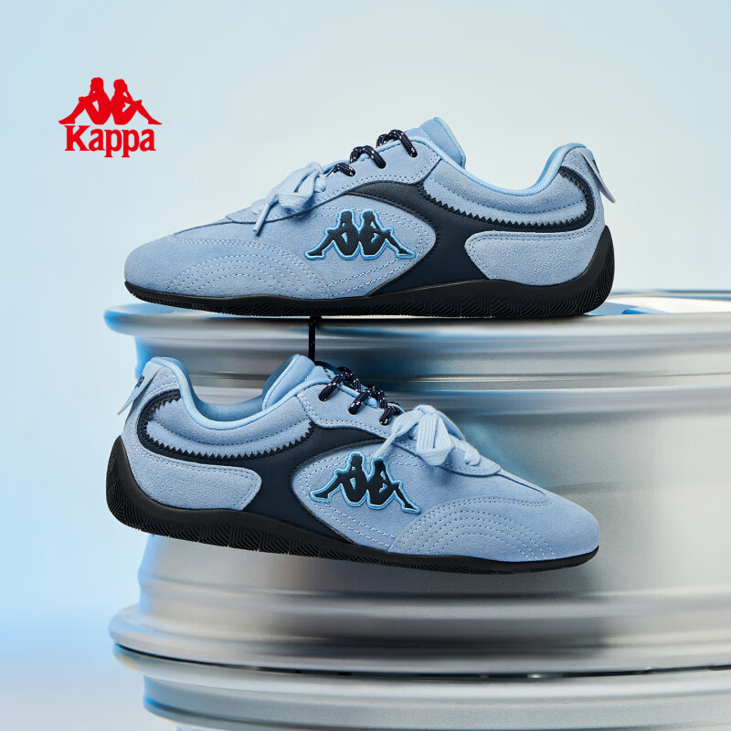 Kappa卡帕赛车鞋女款2026春秋季新款软底轻便运动鞋复古百搭休闲德训鞋 品月蓝/深蓝 42