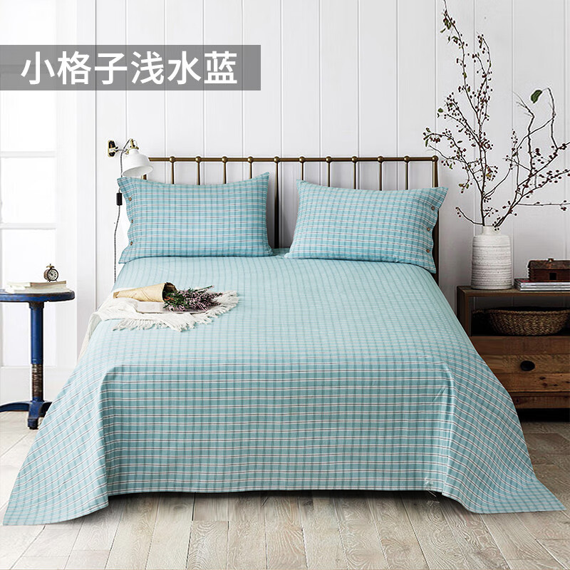 咏幻a类纯棉黄河口老粗布床单纯棉 四季加厚粗布床单单件100%纯棉床单