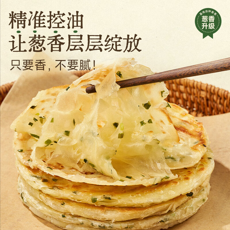 小黄象黄油葱油饼手抓饼儿童生鲜早餐面饼速食主食 葱油饼500g*4袋(20片)