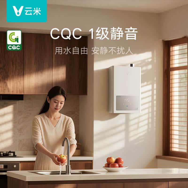 云米（VIOMI）燃气热水器家用智能控温16升 AI语音控制二级能效变频恒温AI蓝调2 Pro 16升热水器 16L