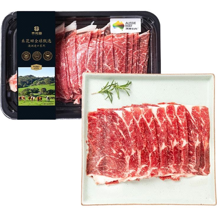 禾花田澳洲和牛M4级雪花牛肉片 200g