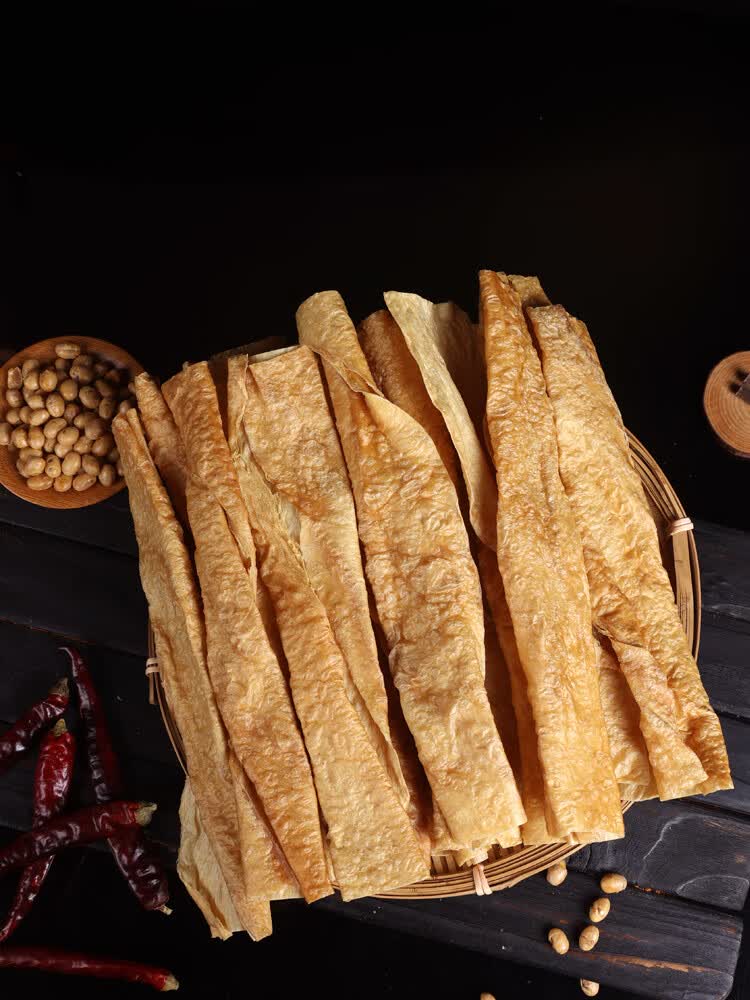 温即贵州特产手工豆腐皮铜仁全干无盐老豆皮火锅食材豆制品腐竹人造肉 老豆皮240克【1袋】