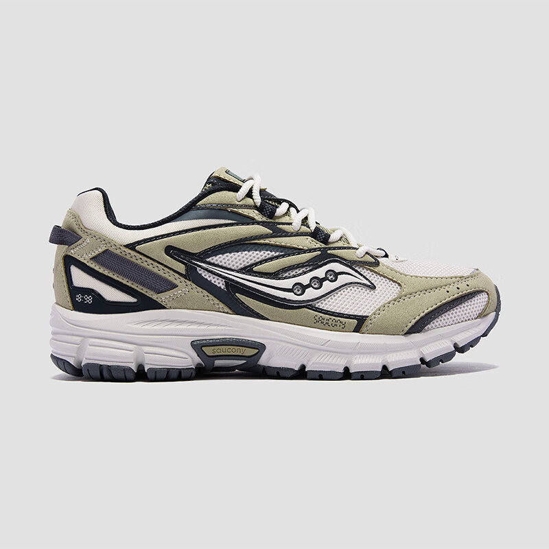 Saucony索康尼2K PRM电子表男女复古休闲鞋情侣经典运动鞋 白绿 42