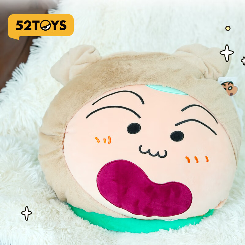 52TOYS 蜡笔小新 动物五人组毛绒抱枕 动漫周边礼物午睡枕摆件 动物五人组-阿呆
