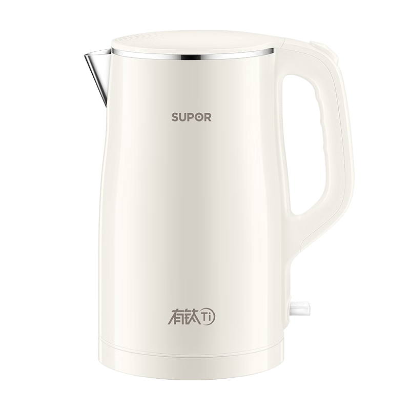 苏泊尔（SUPOR）电水壶烧水壶 1.7L 含钛内胆 2200W大功率速沸 有钛内胆无缝 家用电热水壶 SW-17J81T