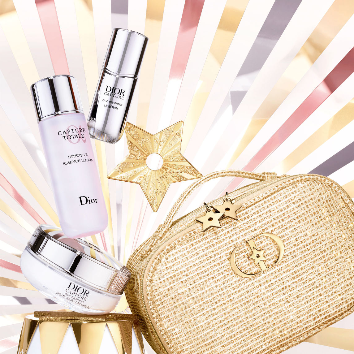 迪奥DIOR肌活蕴能护肤三步曲礼盒(日霜50ml+精萃液50ml+精华10ml)礼物