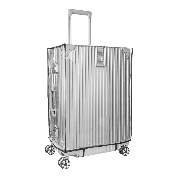 透明行李箱套保护套旅行拉杆箱保护罩防尘防刮耐磨20242628寸箱套 一个装 黑色【20寸】