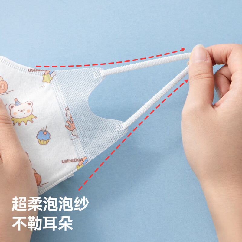 贝肽斯儿童口罩3d立体宝宝婴幼儿3到6岁一次性婴儿专用防护口耳罩 欢乐颂曲(32片装)【7A级抑菌儿童专用】 S码【0-3岁】耳绳款
