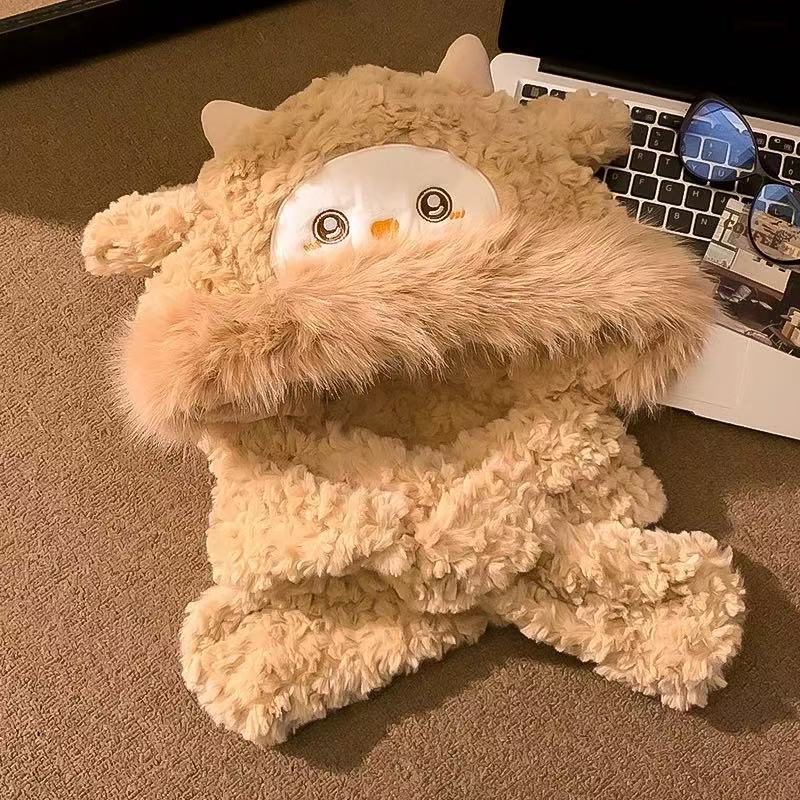 南极人（Nanjiren）可爱卡通耳朵会动小羊加厚保暖毛绒帽子女冬季防寒护耳网红雷锋帽 可爱小羊-卡其【耳朵会动】 other