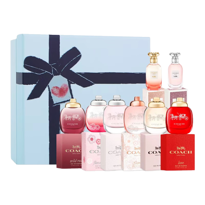 蔻馳（COACH）女士香水小樣4.5ml*8Q版禮盒節(jié)日生日新年禮物女生持久試香套裝