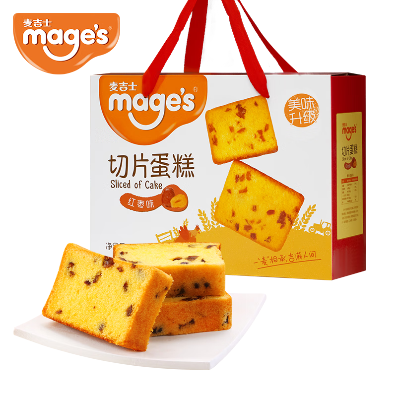 mage’s 麦吉士 切片蛋糕 红枣味 820g 礼盒装