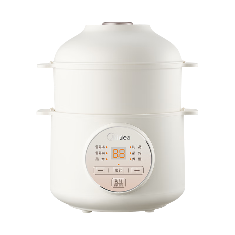 美的（Midea）电炖锅小型1-2人煮粥专用锅燕窝炖煮粥锅婴儿辅食锅宝宝辅食锅隔水炖蒸炖一体多功能锅MD-DZE1068