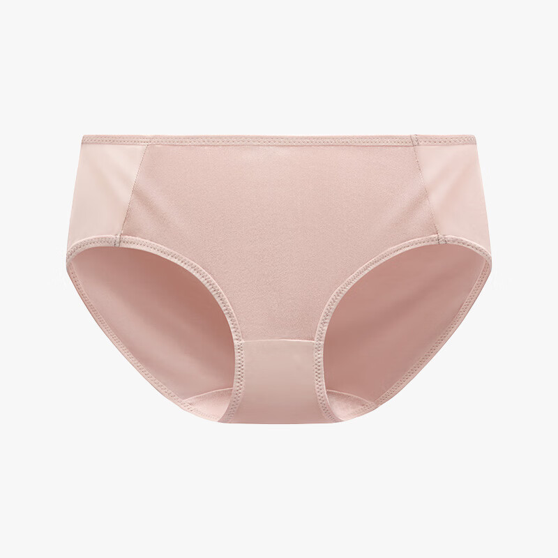 松山棉店松山棉桑蚕丝女士内裤真丝润肤轻薄透气吸湿简约中腰性感 粉色 M __160(90-105斤)