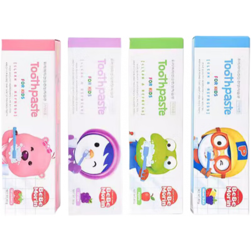 啵樂(lè )樂(lè )韓國新款啵樂(lè )樂(lè )3-12歲兒童多果味牙膏低氟防蛀木糖醇護齒護齦牙膏 草莓味 支/80g 1支裝