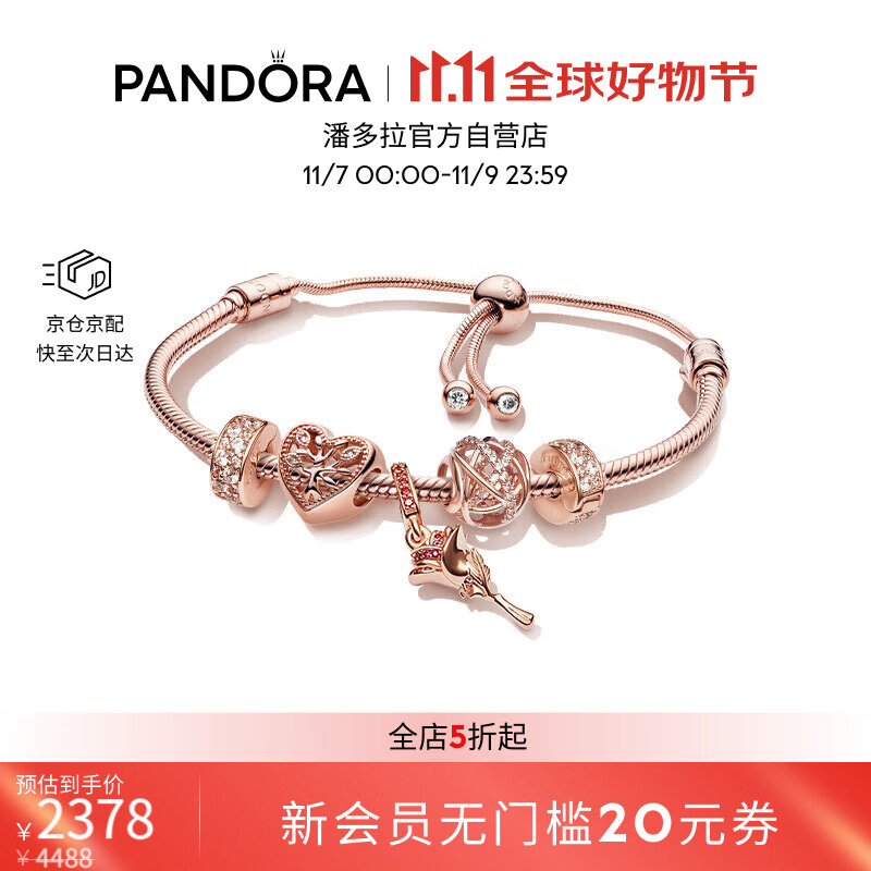 潘多拉（PANDORA）灼灼其华手链套装高级时尚饰品生日礼物送女友