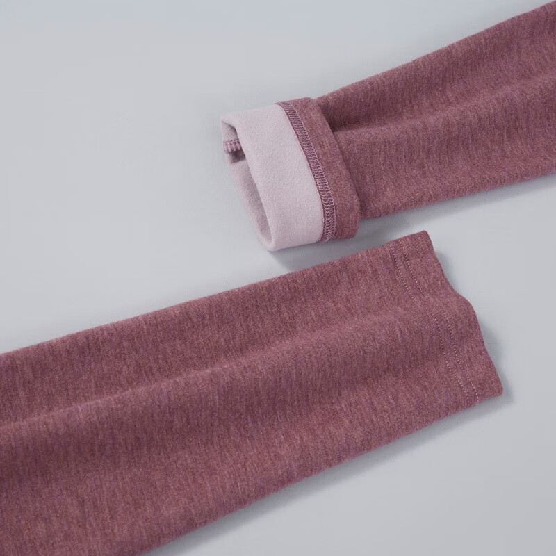 三枪（THREEGUN）热力弹无尺码吸湿秋衣秋裤女情侣保暖内衣双色薄绒礼盒 女 灰紫 S -L（小版）