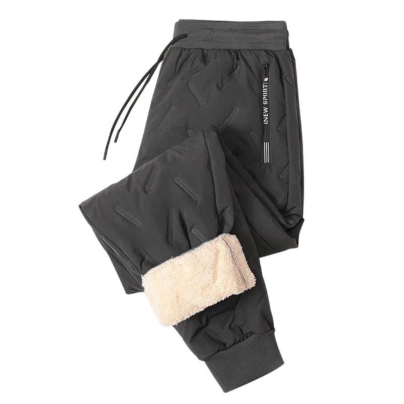 【三层加绒加厚】冬季棉裤男女同款防寒加绒加厚保暖休闲裤防水 【灰色束脚款】三层夹棉加厚 7XL (200-220斤）