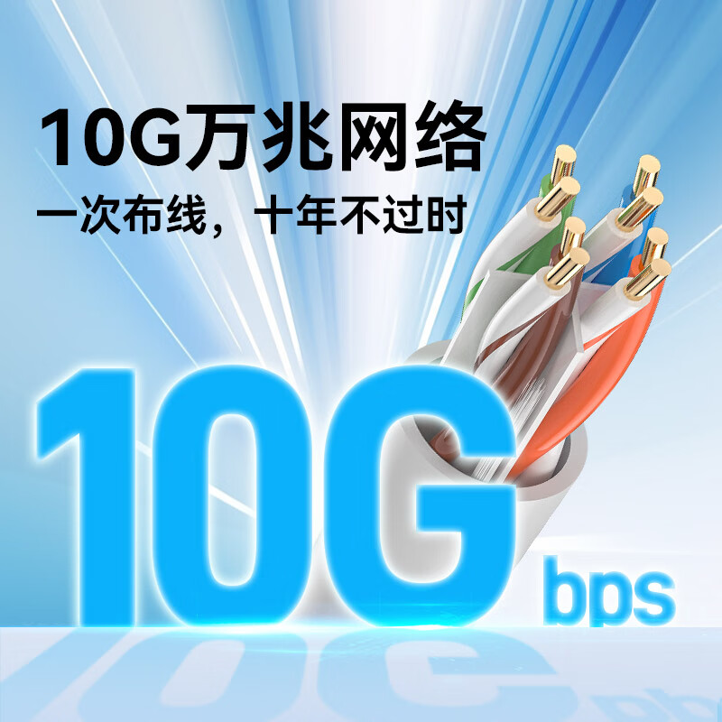 长飞YOFC丨iFibre超六类非屏蔽网线万兆高速网络跳线 八芯双绞成品网线电脑宽带工程家用监控宿舍网线 白色 305米