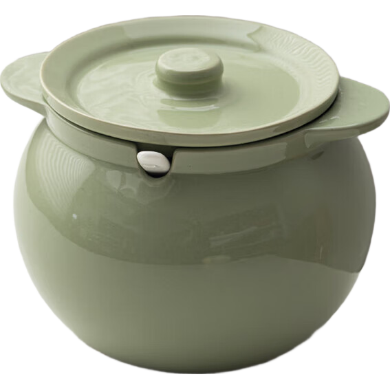 猪油罐陶瓷带盖勺滤抹茶绿800ml 5.19元 - 折送网