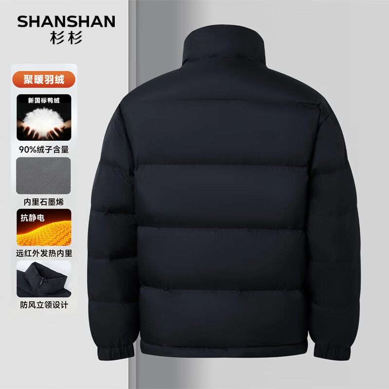 杉杉男装合集车 plus跳转app领会场卷 249元 90白鸭绒立领防风羽绒服 - 线报酷