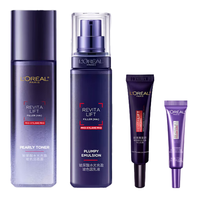 ���ڲ�����ŷ���� L'OREALˬ��ˮ���ղ����Უɫ��ˮ���ӯ���뾧¶��ˮ��ʪˮ�黤��Ʒ��װ ��¶65ml+��50ml+����˪+��˪ 65Ԫ