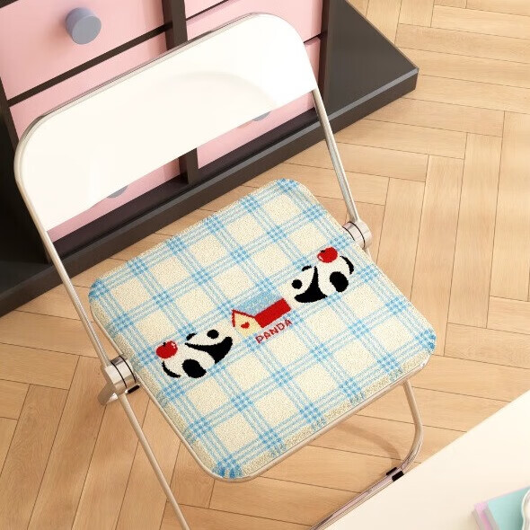 织百佳多巴胺毛绒餐椅坐垫办公室椅垫久坐学生宿舍凳子屁垫冬季加厚防滑 J爱心房子 30*30CM