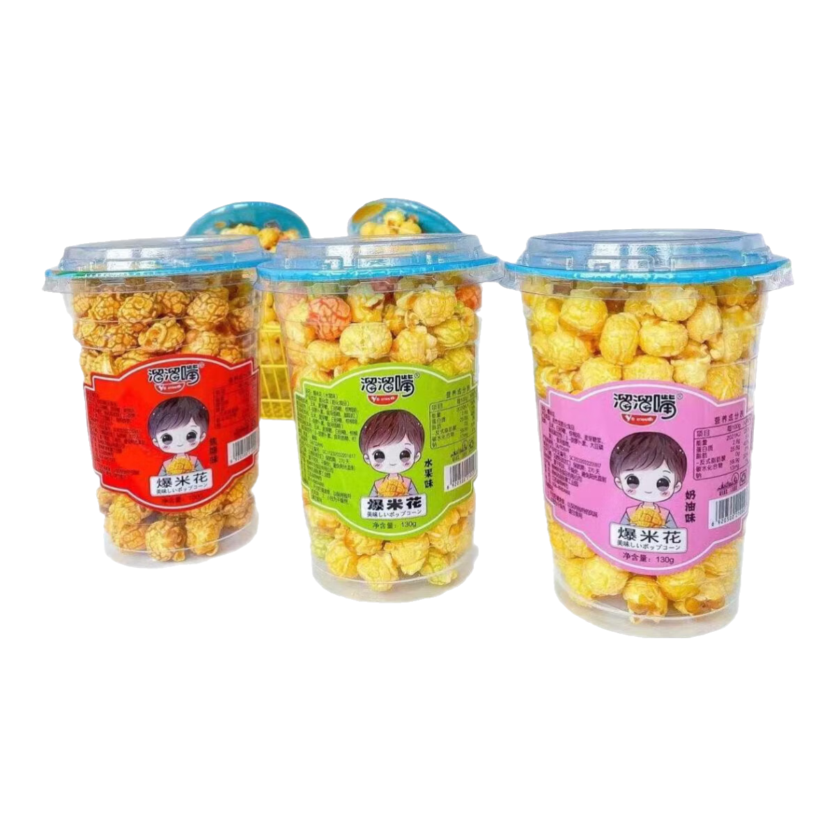 【直播专享】奶油爆米花焦糖水果味130g电影院餐饮休闲批发零食 1罐【130克爆米花】（3口味随机）