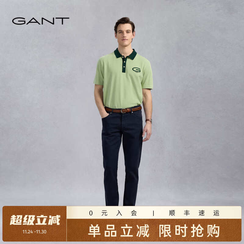 GANT【亚洲版型】GANT甘特春季男士修身五袋裤棉混纺微弹休闲牛仔长裤 410藏青色 38