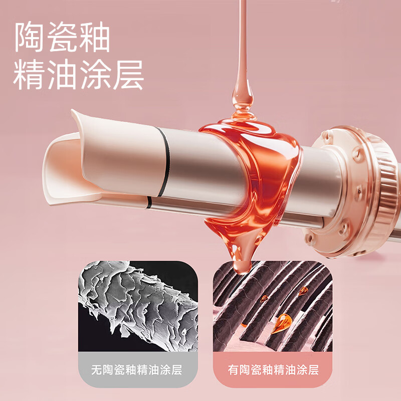 煦凛【双重防烫丨护发不伤发】德国三合一全自动卷发棒负离子直发梳32/28mm蛋卷大波浪持久定型送女友 三合一【紫色】28mm/32mm/直发梳