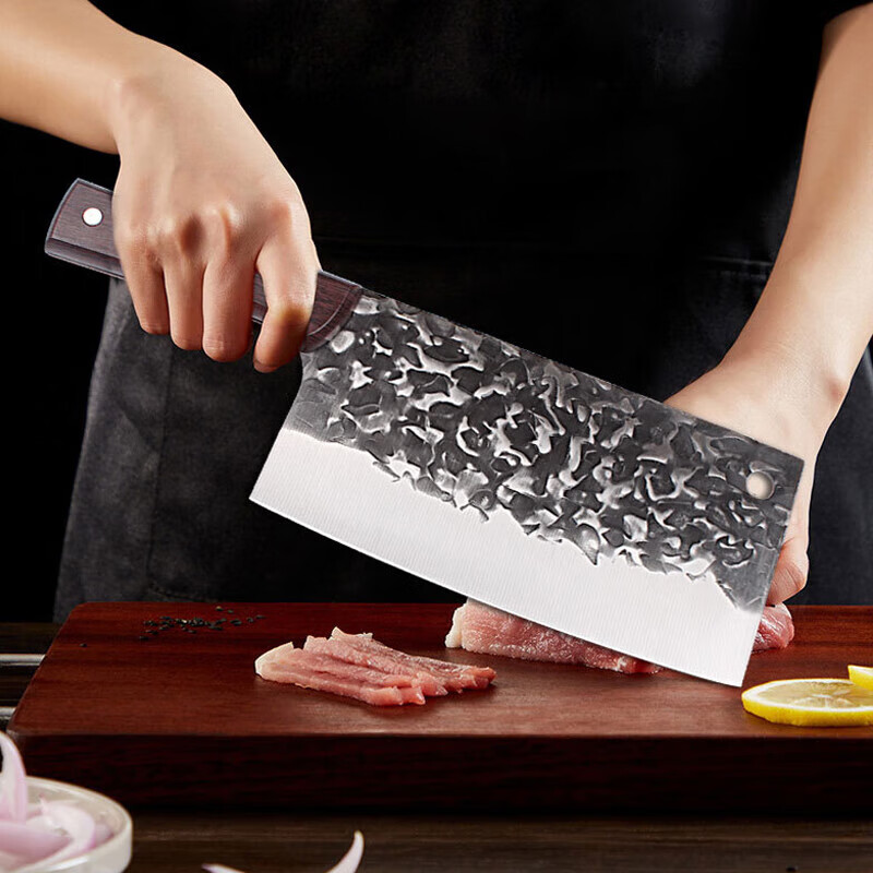 炊小丫【甄选直发】刀具菜刀切片刀锻打刀家用不锈钢砍骨刀厨房切菜刀厨 斩切多用·古法锻打款【基础款】