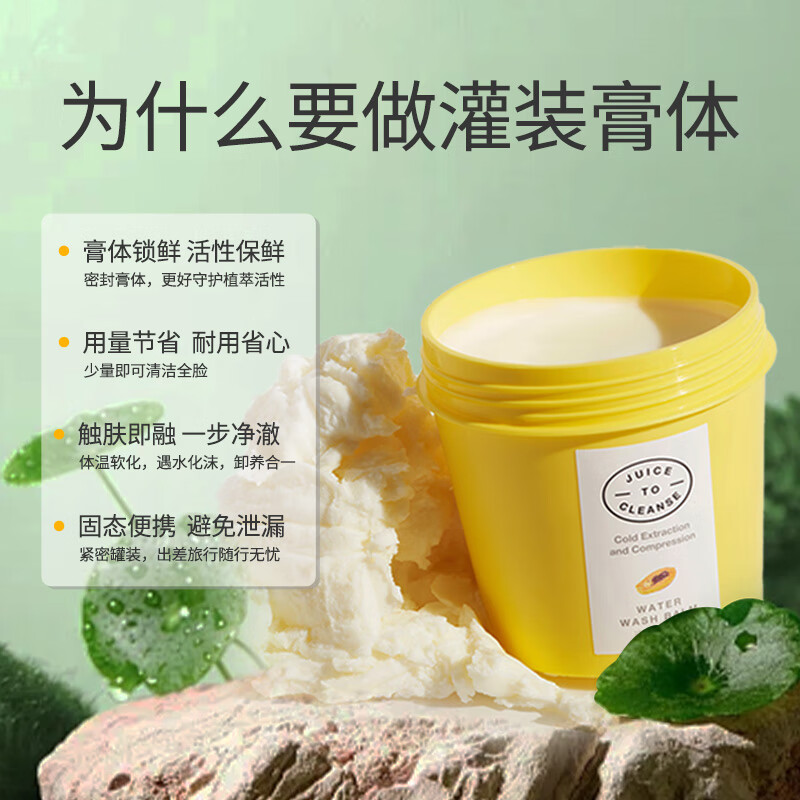 JUICE TO CLEANSE汁可淋洁面膏100g保湿深层清洁毛孔不闷痘妆柔和净澈韩国进口 洁面膏100g*1罐