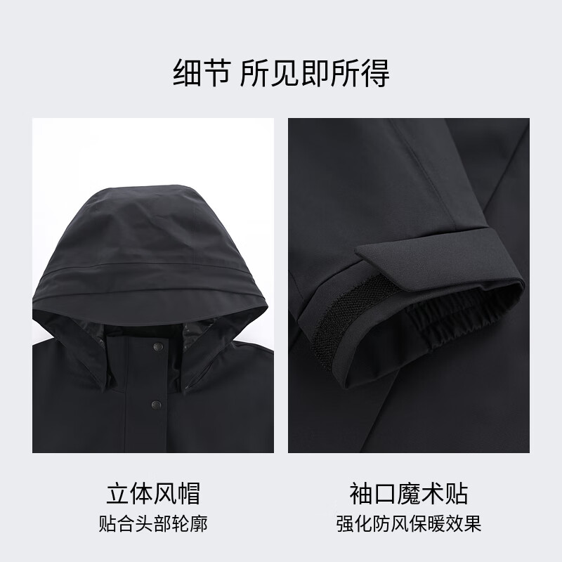 BLACKYAK秋三合一女保暖防风冲锋衣三合一外套FYW632 棕黄色 175