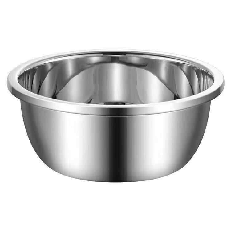 MPPMCK白钢盆316不锈钢盆加深加高食品级厨房打蛋和面盆特厚巨厚不锈钢 新款【宽边316钢】加厚加深30cm