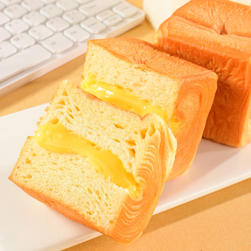 每日赞魔方生吐司面包早餐代餐厚切夹心面包下午茶甜品整箱装400g 魔方生吐司-奶香味 整箱装400g(6个)